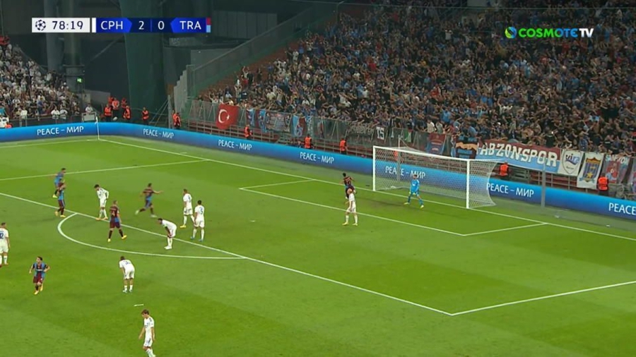 Κοπεγχάγη – Τράμπζονσπορ 2-1: Μείωσαν οι Τούρκοι με «κεραυνό» Μπακασέτα! (video)