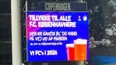 Στην Κοπεγχάγη ξέρουν να… ζουν: Δωρεάν μπύρα για όσους ήταν στο γήπεδο, στο ματς-πρόκριση με τη Γαλατά!