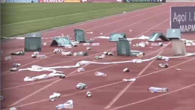 Τεράστιες ζημιές στο Πανθεσσαλικό: «Διάρρηξη στο κυλικείο, άπειρος αριθμός από μπύρες!» (video)