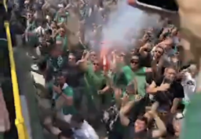 Οι «πράσινοι ήρωες» είναι εδώ: Η απόλυτη… τρέλα, κατά την άφιξη των θριαμβευτών του Παναθηναϊκού! (video)