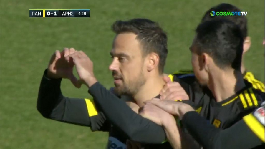 Παναιτωλικός – Άρης 0-1: Προβάδισμα με πέναλτι του Ματίγια για τους «κίτρινους» (video)