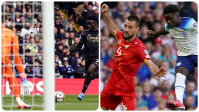 Βρείτε τις διαφορές: Τα γκολ - φωτοτυπία του Σάκα με Άρσεναλ και Αγγλία με το δεξί! (video)