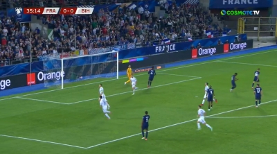Γαλλία - Βοσνία 1-1: Ο Τζέκο βάζει μπροστά φιλοξενούμενους και ο Γκριεζμάν ισοφαρίζει! (video)