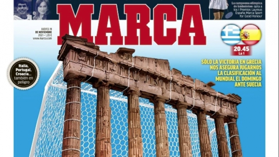 «Marca»: Έντυσε τον Παρθενώνα... τέρμα ποδοσφαίρου!