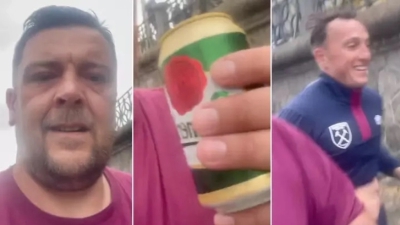 Οπαδός της Γουέστ Χαμ συζητούσε με τον Νομπλ για τον τελικό ενώ εκείνος έκανε τζόκινγκ (video)