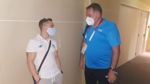 Ο Πρόεδρος της ΕΟΕ Σπύρος Καπράλος επισκέφτηκε τους αθλητές στο Ολυμπιακό Χωριό!