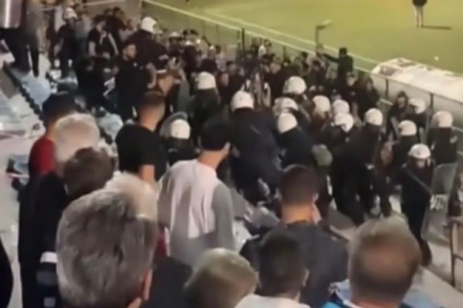 Άγριο ξύλο μεταξύ ΜΑΤ και οπαδών στον τελικό του Κυπέλλου Ερασιτεχνών Αχαΐας! (video)