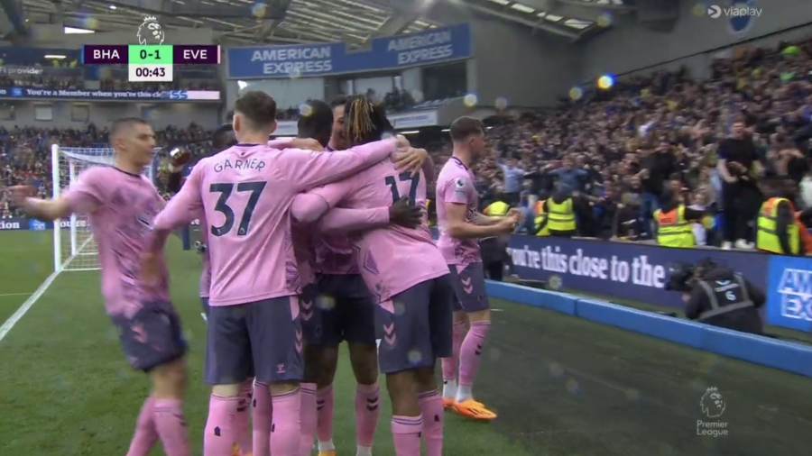 Μπράιτον – Έβερτον 0-1: Γκολ ο Ντουκουρέ στο 1ο λεπτό και προβάδισμα για τα «ζαχαρωτά»! (video)