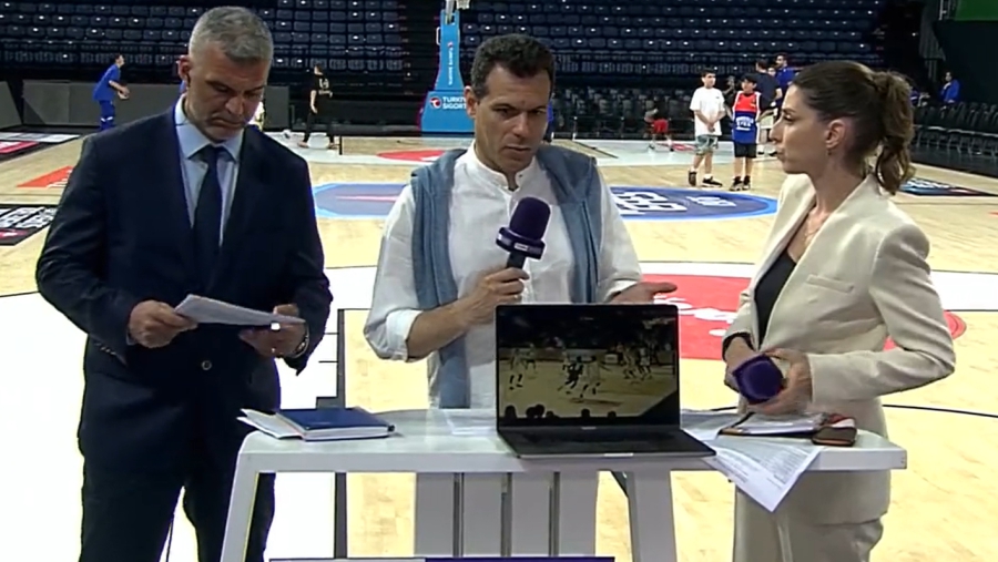 Ο Ιτούδης ανέλυσε στην τουρκική τηλεόραση τα λάθη των διαιτητών μέσα από βίντεο στο λάπτοπ του! (video)