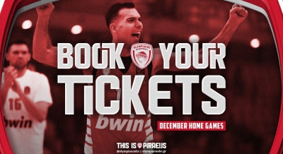 Ολυμπιακός: Τα εισιτήρια για το ματς με τον Παναθηναϊκό και τα παιχνίδια του Δεκεμβρίου