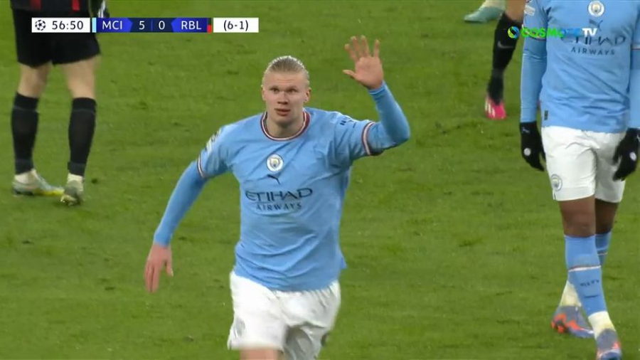 Μάντσεστερ Σίτι – Λειψία 6-0: «Μυθικός» Χάαλαντ βάζει και 5ο γκολ (video)