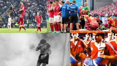 Οι 5+1 αναμετρήσεις εθνικών ομάδων που διακόπηκαν - από το ξυραφάκι του Ρόχας και τη φωτοβολίδα στον Χαρίτου, έως το drone στη Σερβία και την κατάρρευση του Έρικσεν! (video)