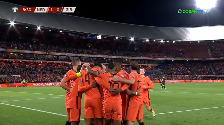 Ολλανδία – Γιβραλτάρ 1-0: Ανοίγει το σκορ με κεφαλιά ο Φαν Ντάικ! (video)