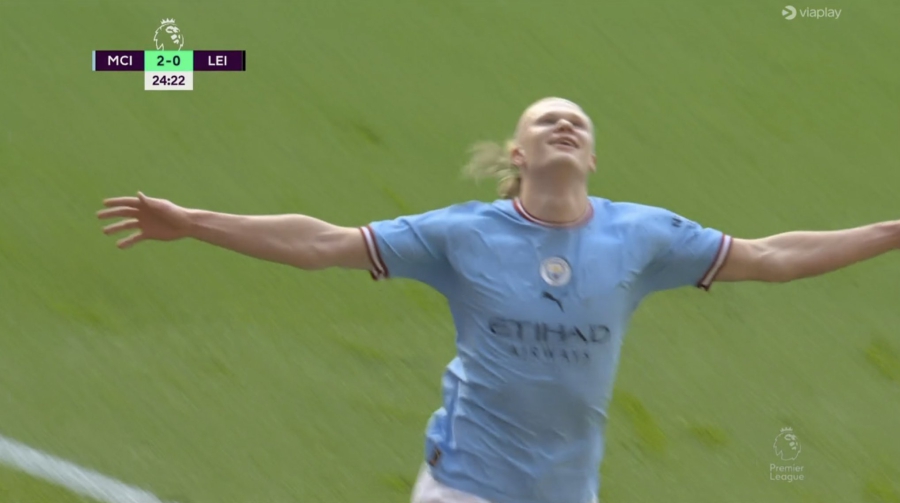 Μάντσεστερ Σίτι – Λέστερ 3-0: Ασταμάτητος ο Χάαλαντ έφτασε τα 32 γκολ στην Premier League (video)