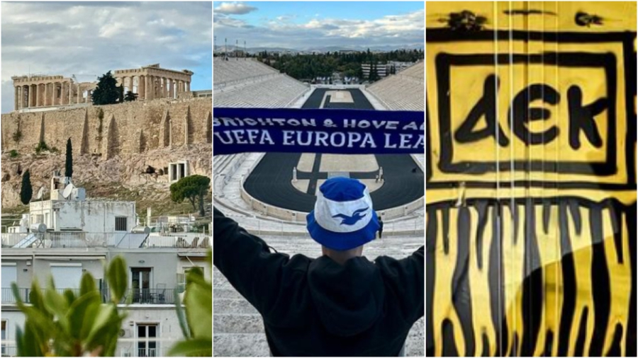 Οδοιπορικό της Μπράιτον στην Αθήνα: Παρθενώνας, Καλλιμάρμαρο και γωνιές γεμάτες ΑΕΚ!