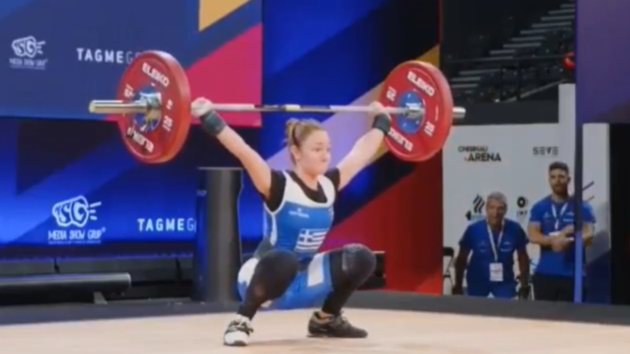 «Χρυσή» και ιστορική Στρατουδάκη στο αρασέ του Ευρωπαϊκού Πρωταθλήματος άρσης βαρών Κ15!