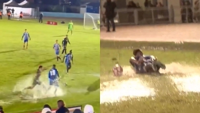 Από το Μπερναμπέου σε… πισίνα: Αυτό είναι το «χωράφι» που θα παίξει η Ρεάλ Μαδρίτης (video)