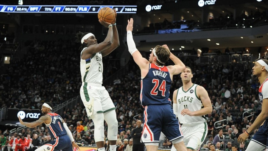 Μπακς - Ουίζαρντς 114-102: Μπροστάρης ο Χόλιντεϊ, κάλυψε το κενό του Γιάννη και του Μίντλετον (video)