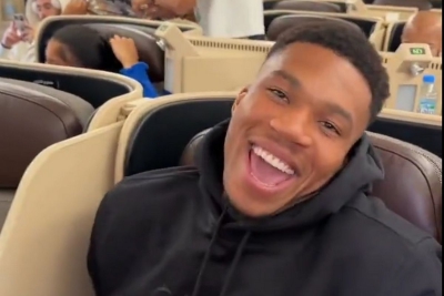 Καθ’ οδόν για Άμπου Ντάμπι ο Αντετοκούνμπο με νέες... λιχουδιές! (video)