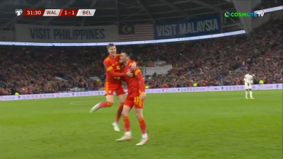 Ουαλία - Βέλγιο 1-1: Ο Ντε Μπρόινε έδωσε το προβάδισμα στους φιλοξενούμενους, αλλά ο Μουρ ισοφάρισε! (video)